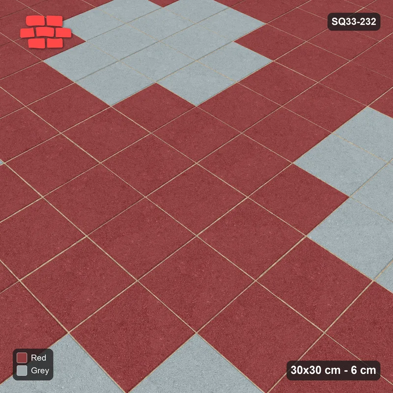 Interlock (Pasco) 30x30 cm · SQ33-232 · Stepped Diamond Field · Side view Interlock (Pasco) 30x30 cm · SQ33-232 · Stepped Diamond Field · Side view