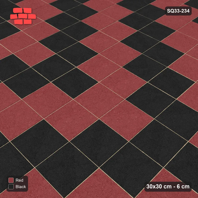 Interlock (Pasco) 30x30 cm · SQ33-234 · Zigzag Chevron Stripes · Side view Interlock (Pasco) 30x30 cm · SQ33-234 · Zigzag Chevron Stripes · Side view