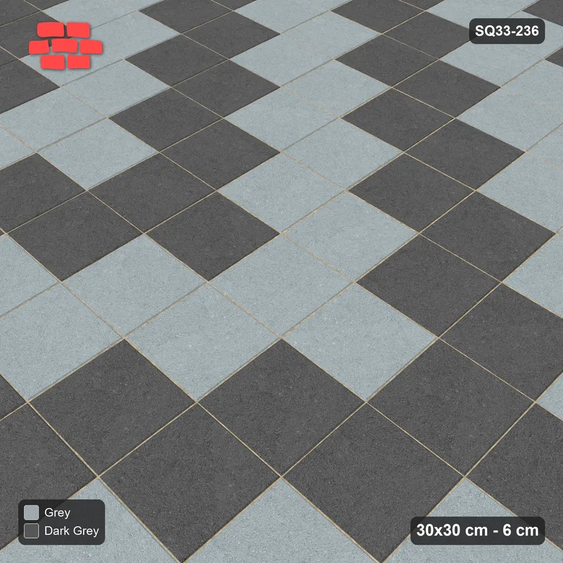 Interlock (Pasco) 30x30 cm · SQ33-236 · Zigzag Chevron Stripes · Side view Interlock (Pasco) 30x30 cm · SQ33-236 · Zigzag Chevron Stripes · Side view