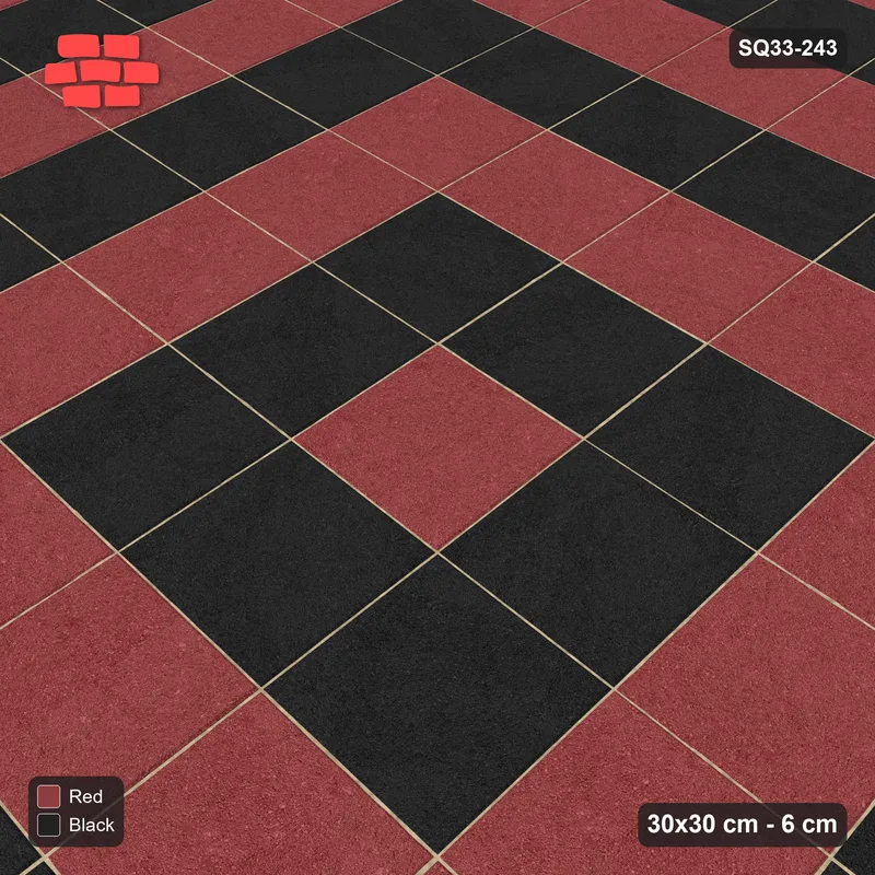 Interlock (Pasco) 30x30 cm · SQ33-243 · Rings in Kerb Frame · Side view Interlock (Pasco) 30x30 cm · SQ33-243 · Rings in Kerb Frame · Side view