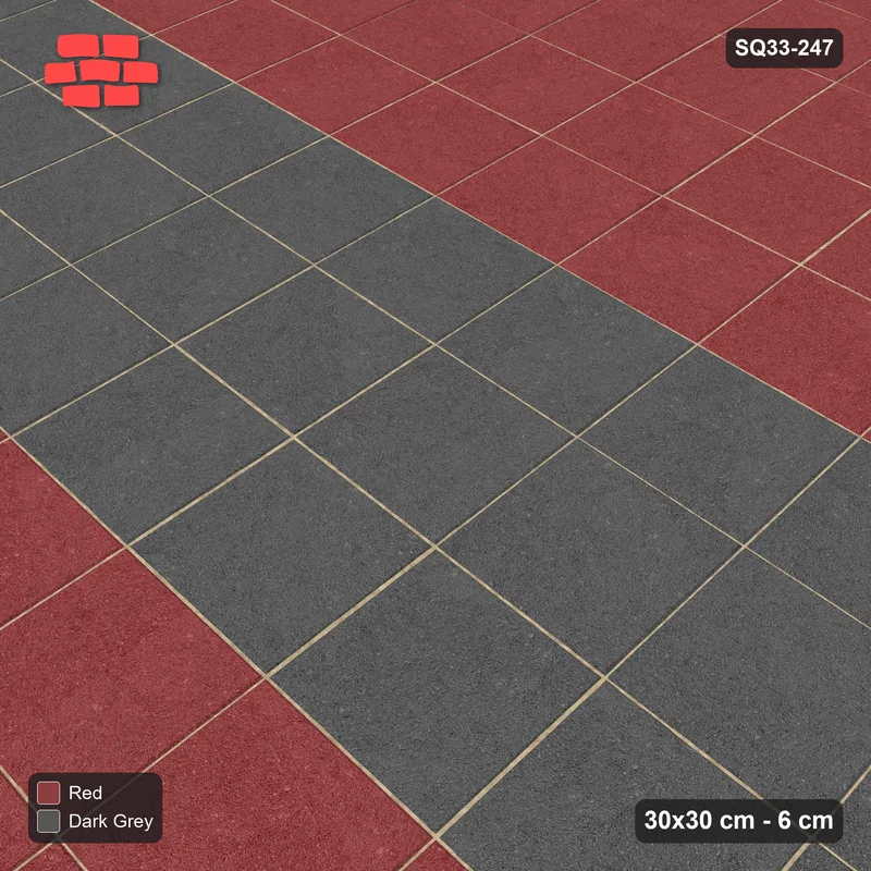 Interlock (Pasco) 30x30 cm · SQ33-247 · Centre Band in Kerb Frame · Side view Interlock (Pasco) 30x30 cm · SQ33-247 · Centre Band in Kerb Frame · Side view