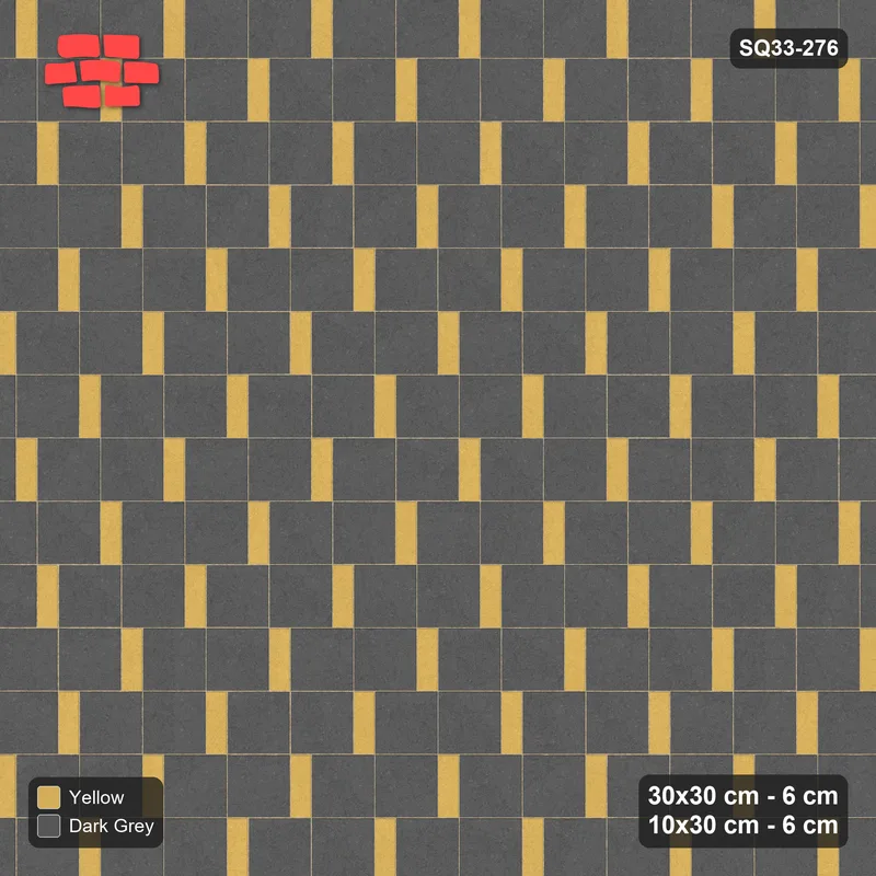 Interlock (Pasco) 30x30 cm · SQ33-276 · Slab Pair + 10x30 Plank Step, Solid, Right · Top view Interlock (Pasco) 30x30 cm · SQ33-276 · Slab Pair + 10x30 Plank Step, Solid, Right · Top view