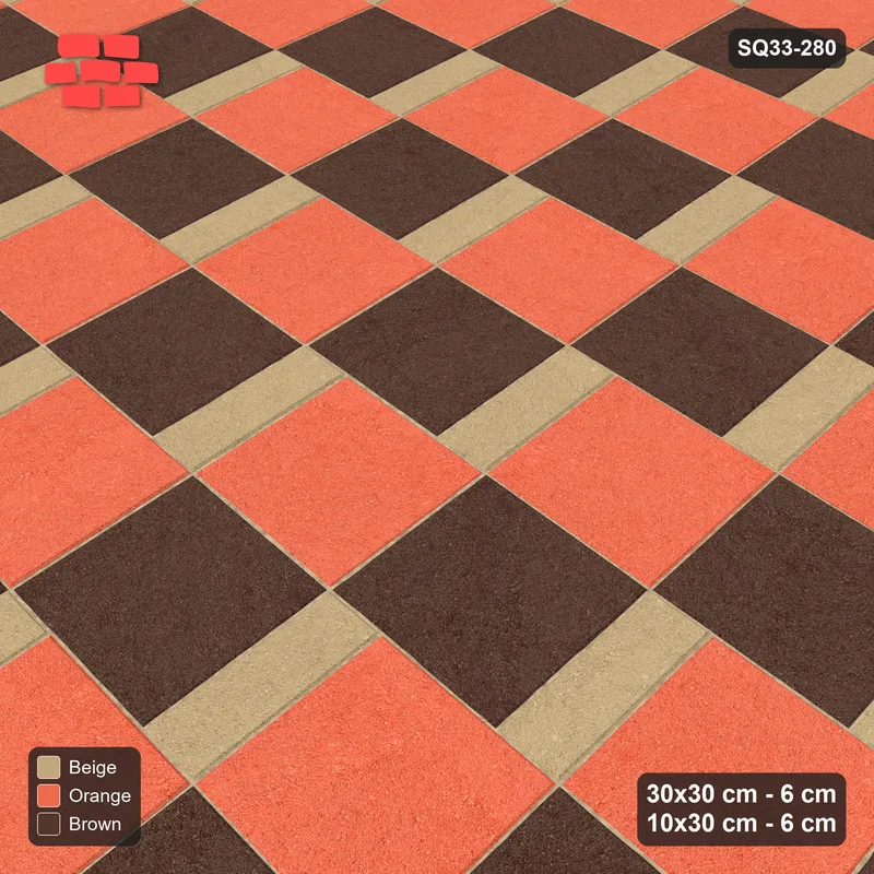Interlock (Pasco) 30x30 cm · SQ33-280 · Slab Pair + 10x30 Plank Step, Alternating, Right, Kerb Frame · Side view Interlock (Pasco) 30x30 cm · SQ33-280 · Slab Pair + 10x30 Plank Step, Alternating, Right, Kerb Frame · Side view