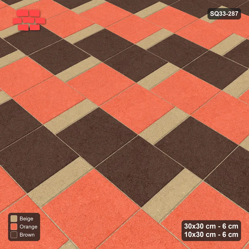Interlock (Pasco) 30x30 cm · SQ33-287 · Slab Pair + 10x30 Plank Step, Pairs, Left · Side view Interlock (Pasco) 30x30 cm · SQ33-287 · Slab Pair + 10x30 Plank Step, Pairs, Left · Side view