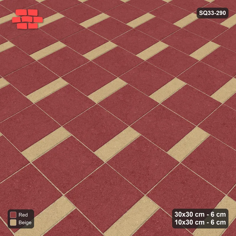 Interlock (Pasco) 30x30 cm · SQ33-290 · Slab Pair + 10x30 Plank Step, Solid, Right, Kerb Frame · Side view Interlock (Pasco) 30x30 cm · SQ33-290 · Slab Pair + 10x30 Plank Step, Solid, Right, Kerb Frame · Side view