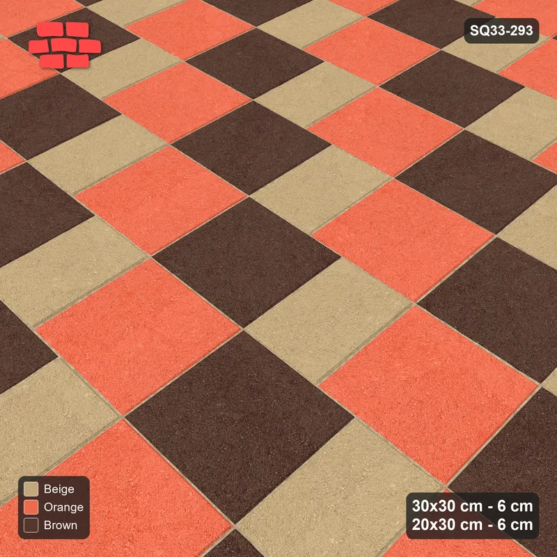 Interlock (Pasco) 30x30 cm · SQ33-293 · Slab Pair + 20x30 Plank Step, Alternating, Left · Side view Interlock (Pasco) 30x30 cm · SQ33-293 · Slab Pair + 20x30 Plank Step, Alternating, Left · Side view