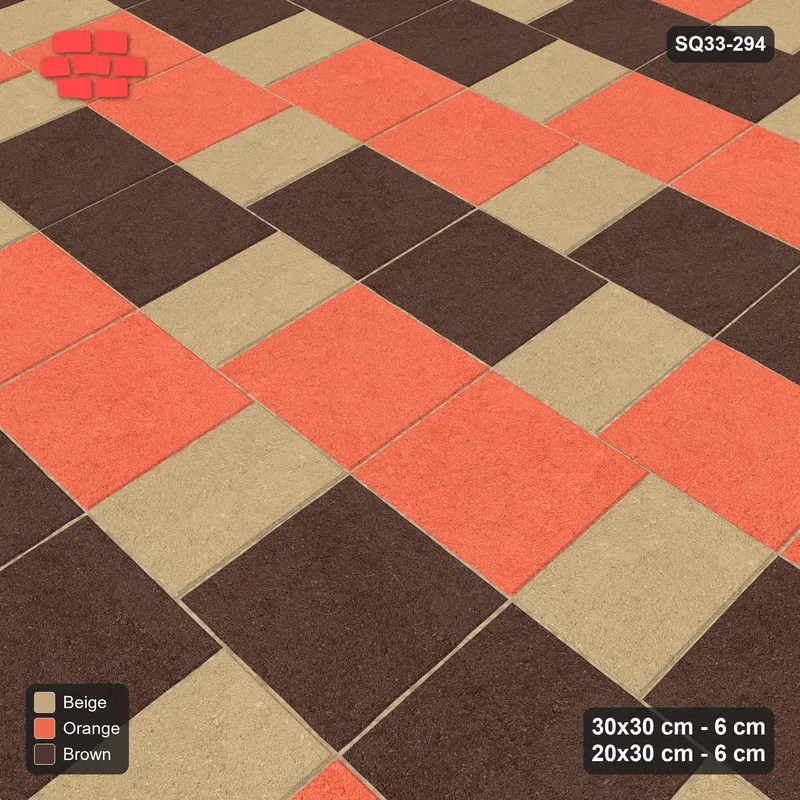 Interlock (Pasco) 30x30 cm · SQ33-294 · Slab Pair + 20x30 Plank Step, Pairs, Left · Side view Interlock (Pasco) 30x30 cm · SQ33-294 · Slab Pair + 20x30 Plank Step, Pairs, Left · Side view