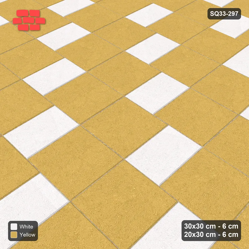 Interlock (Pasco) 30x30 cm · SQ33-297 · Slab Pair + 20x30 Plank Step, Solid, Left · Side view Interlock (Pasco) 30x30 cm · SQ33-297 · Slab Pair + 20x30 Plank Step, Solid, Left · Side view