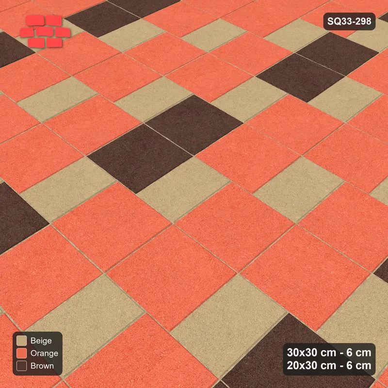 Interlock (Pasco) 30x30 cm · SQ33-298 · Slab Pair + 20x30 Plank Step, Mixed, Right · Side view Interlock (Pasco) 30x30 cm · SQ33-298 · Slab Pair + 20x30 Plank Step, Mixed, Right · Side view
