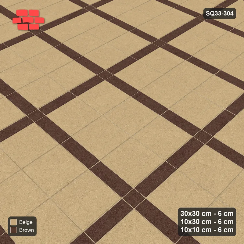 Interlock (Pasco) 30x30 cm · SQ33-304 · 3x2 Panel Grid, 10x30 Lines, 10x10 Crossings, Dark Lines · Side view Interlock (Pasco) 30x30 cm · SQ33-304 · 3x2 Panel Grid, 10x30 Lines, 10x10 Crossings, Dark Lines · Side view