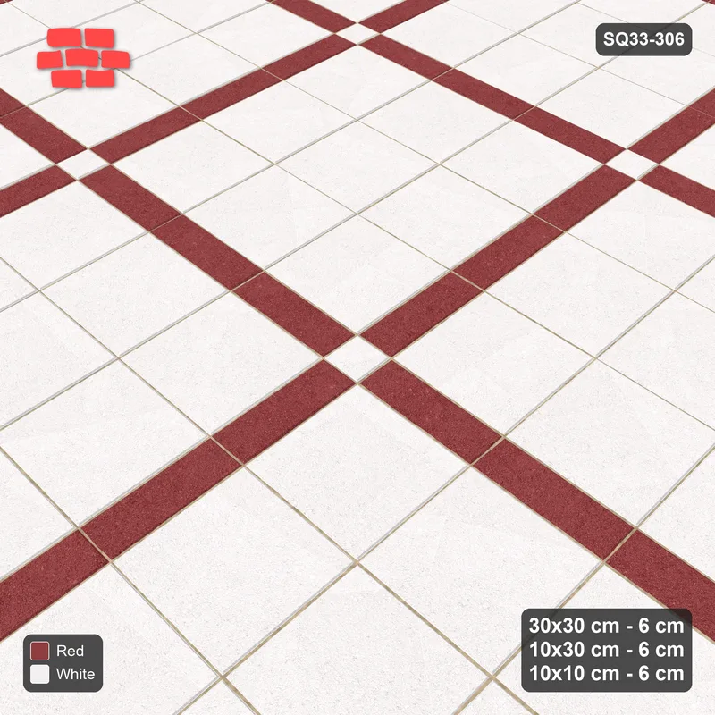 Interlock (Pasco) 30x30 cm · SQ33-306 · 3x3 Panel Grid, 10x30 Lines, 10x10 Crossings · Side view Interlock (Pasco) 30x30 cm · SQ33-306 · 3x3 Panel Grid, 10x30 Lines, 10x10 Crossings · Side view