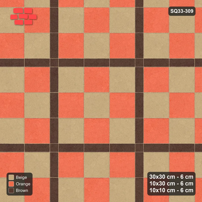 Interlock (Pasco) 30x30 cm · SQ33-309 · 3x3 Panel Grid, 10x30 Lines, 10x10 Crossings · Top view Interlock (Pasco) 30x30 cm · SQ33-309 · 3x3 Panel Grid, 10x30 Lines, 10x10 Crossings · Top view