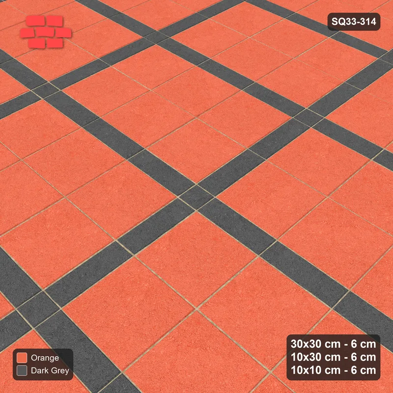 Interlock (Pasco) 30x30 cm · SQ33-314 · 3x2 Panel Grid, 10x30 Lines, 10x10 Crossings, Dark Lines · Side view Interlock (Pasco) 30x30 cm · SQ33-314 · 3x2 Panel Grid, 10x30 Lines, 10x10 Crossings, Dark Lines · Side view