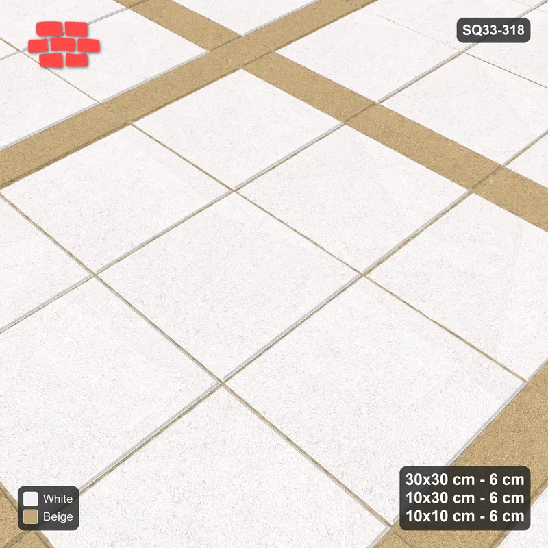 Interlock (Pasco) 30x30 cm · SQ33-318 · 3x3 Panel Grid, 10x30 Lines, 10x10 Crossings, Dark Lines · Side view Interlock (Pasco) 30x30 cm · SQ33-318 · 3x3 Panel Grid, 10x30 Lines, 10x10 Crossings, Dark Lines · Side view