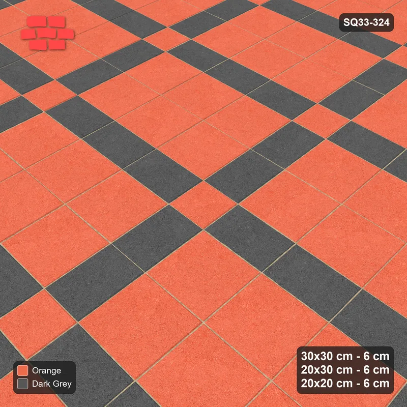 Interlock (Pasco) 30x30 cm · SQ33-324 · 3x2 Panel Grid, 20x30 Lines, 20x20 Crossings · Side view Interlock (Pasco) 30x30 cm · SQ33-324 · 3x2 Panel Grid, 20x30 Lines, 20x20 Crossings · Side view