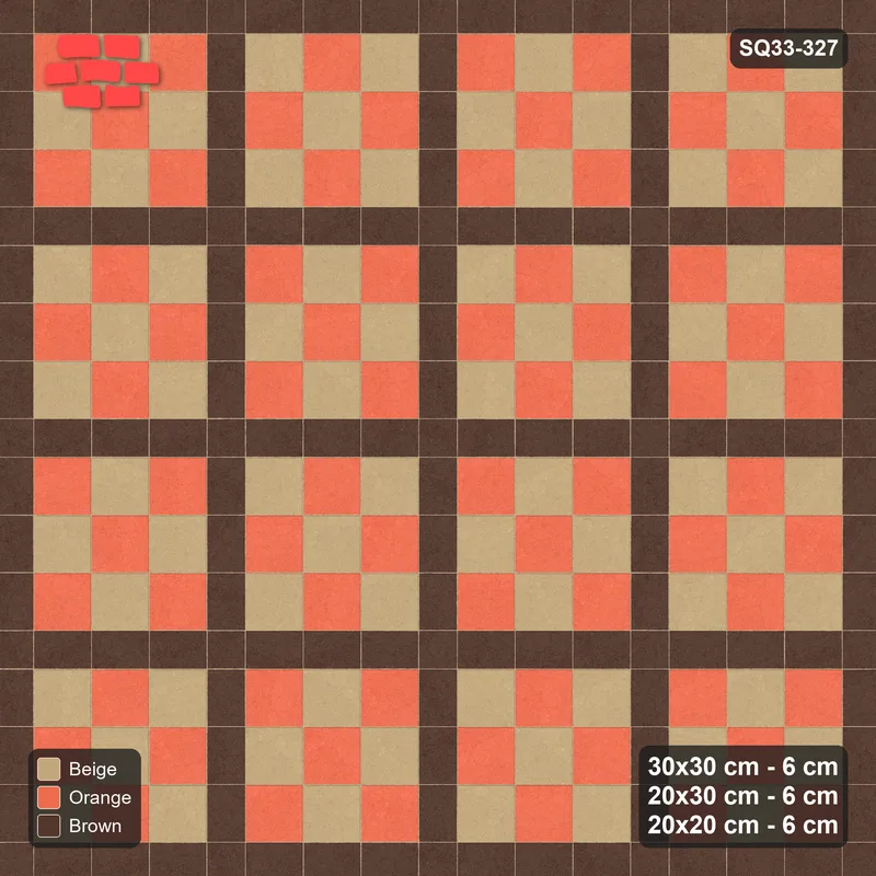 Interlock (Pasco) 30x30 cm · SQ33-327 · 3x3 Panel Grid, 20x30 Lines, 20x20 Crossings · Top view Interlock (Pasco) 30x30 cm · SQ33-327 · 3x3 Panel Grid, 20x30 Lines, 20x20 Crossings · Top view