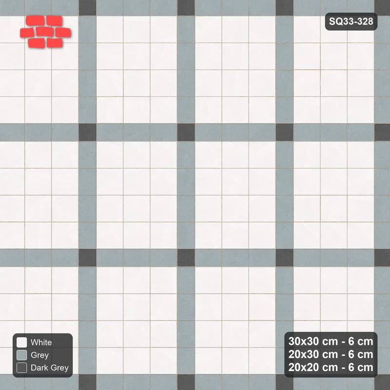 Interlock (Pasco) 30x30 cm · SQ33-328 · 3x4 Panel Grid, 20x30 Lines, 20x20 Crossings · Top view Interlock (Pasco) 30x30 cm · SQ33-328 · 3x4 Panel Grid, 20x30 Lines, 20x20 Crossings · Top view