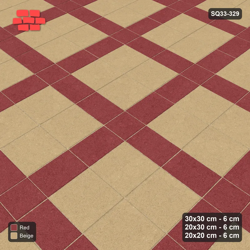 Interlock (Pasco) 30x30 cm · SQ33-329 · 2x2 Panel Grid, 20x30 Lines, 20x20 Crossings, Dark Lines · Side view Interlock (Pasco) 30x30 cm · SQ33-329 · 2x2 Panel Grid, 20x30 Lines, 20x20 Crossings, Dark Lines · Side view