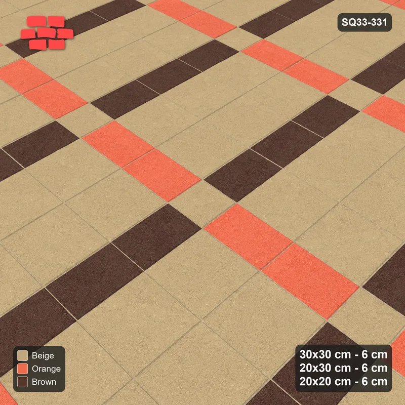 Interlock (Pasco) 30x30 cm · SQ33-331 · 2x3 Panel Grid, 20x30 Lines, 20x20 Crossings · Side view Interlock (Pasco) 30x30 cm · SQ33-331 · 2x3 Panel Grid, 20x30 Lines, 20x20 Crossings · Side view