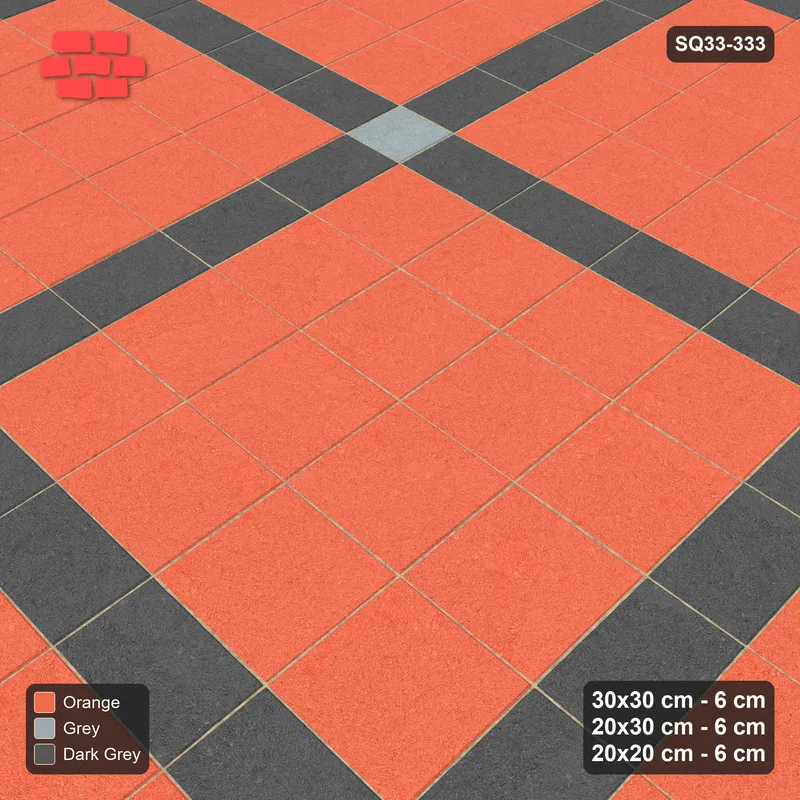 Interlock (Pasco) 30x30 cm · SQ33-333 · 4x4 Panel Grid, 20x30 Lines, 20x20 Crossings · Side view Interlock (Pasco) 30x30 cm · SQ33-333 · 4x4 Panel Grid, 20x30 Lines, 20x20 Crossings · Side view