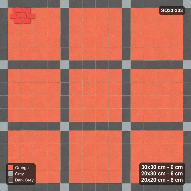 Interlock (Pasco) 30x30 cm · SQ33-333 · 4x4 Panel Grid, 20x30 Lines, 20x20 Crossings · Top view Interlock (Pasco) 30x30 cm · SQ33-333 · 4x4 Panel Grid, 20x30 Lines, 20x20 Crossings · Top view