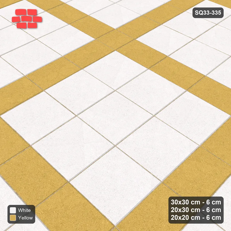 Interlock (Pasco) 30x30 cm · SQ33-335 · 3x3 Panel Grid, 20x30 Lines, 20x20 Crossings, Kerb Frame · Side view Interlock (Pasco) 30x30 cm · SQ33-335 · 3x3 Panel Grid, 20x30 Lines, 20x20 Crossings, Kerb Frame · Side view