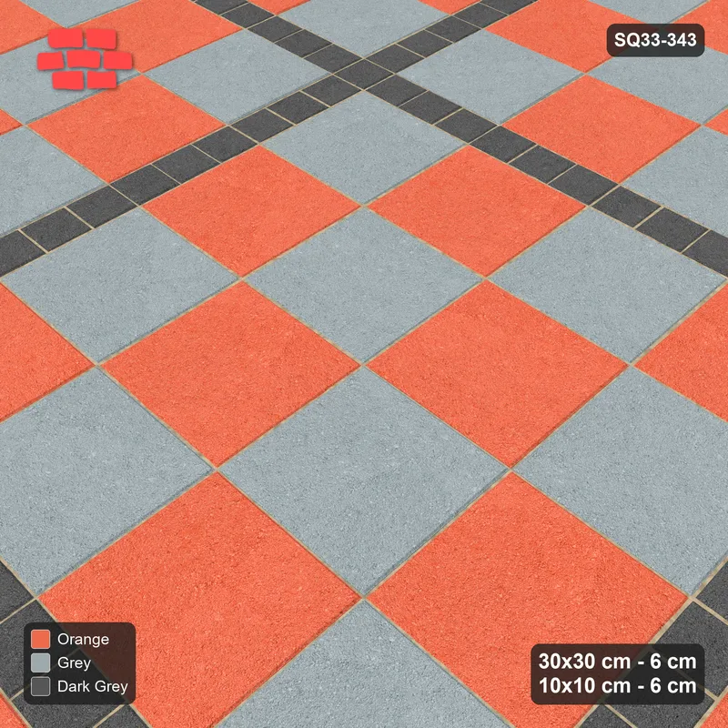 Interlock (Pasco) 30x30 cm · SQ33-343 · Checker Panels 4x4 with 10x10 Grid Lines, Panel Checker · Side view Interlock (Pasco) 30x30 cm · SQ33-343 · Checker Panels 4x4 with 10x10 Grid Lines, Panel Checker · Side view