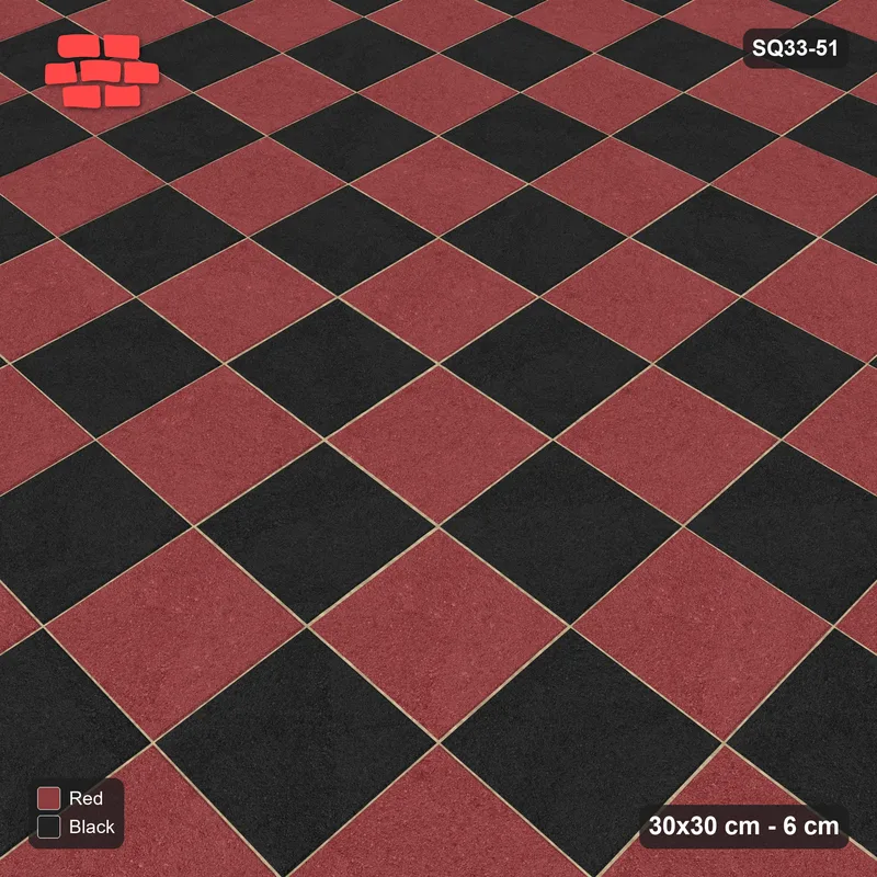 Interlock (Pasco) 30x30 cm · SQ33-51 · Checkerboard · Side view Interlock (Pasco) 30x30 cm · SQ33-51 · Checkerboard · Side view