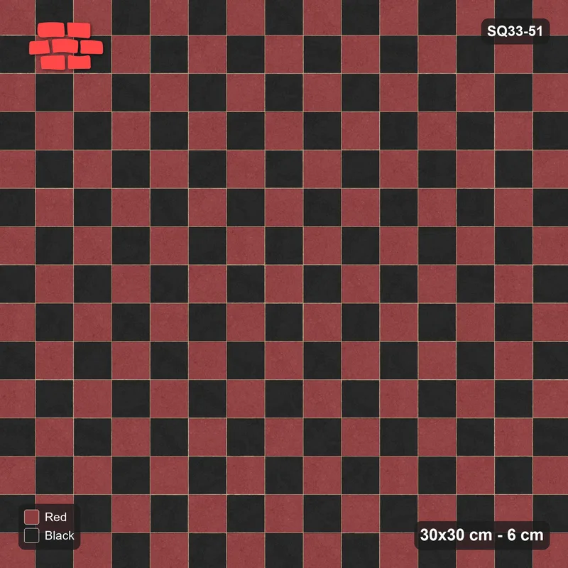 Interlock (Pasco) 30x30 cm · SQ33-51 · Checkerboard · Top view Interlock (Pasco) 30x30 cm · SQ33-51 · Checkerboard · Top view