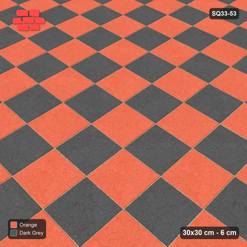 Interlock (Pasco) 30x30 cm · SQ33-53 · Checkerboard · Side view Interlock (Pasco) 30x30 cm · SQ33-53 · Checkerboard · Side view