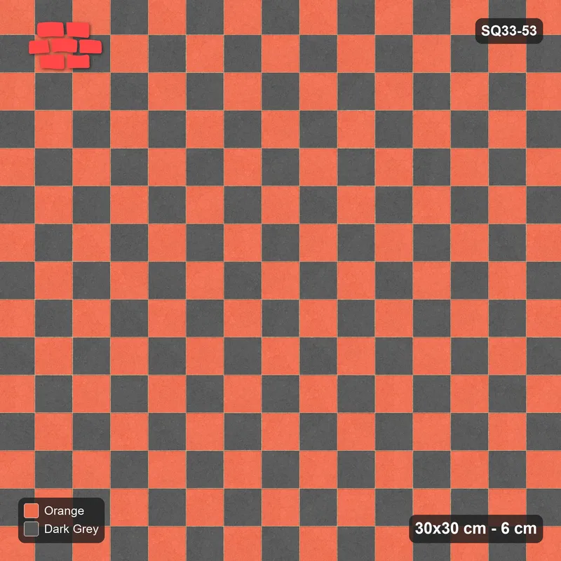 Interlock (Pasco) 30x30 cm · SQ33-53 · Checkerboard · Top view Interlock (Pasco) 30x30 cm · SQ33-53 · Checkerboard · Top view
