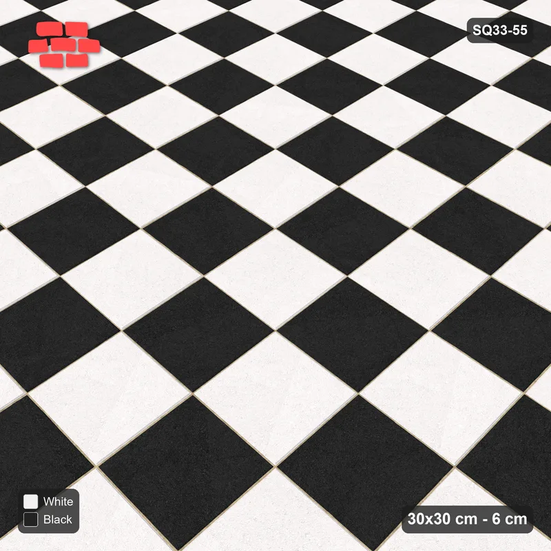 Interlock (Pasco) 30x30 cm · SQ33-55 · Checkerboard · Side view Interlock (Pasco) 30x30 cm · SQ33-55 · Checkerboard · Side view