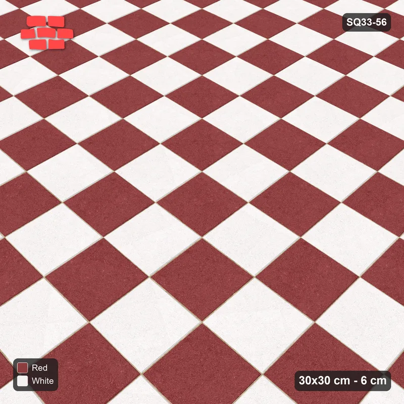 Interlock (Pasco) 30x30 cm · SQ33-56 · Checkerboard · Side view Interlock (Pasco) 30x30 cm · SQ33-56 · Checkerboard · Side view