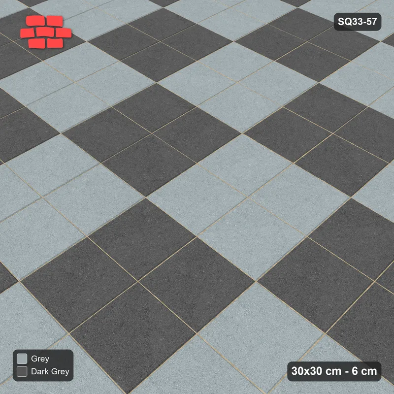 Interlock (Pasco) 30x30 cm · SQ33-57 · Large Checker · Side view Interlock (Pasco) 30x30 cm · SQ33-57 · Large Checker · Side view
