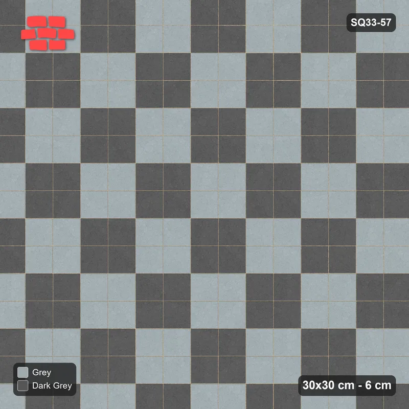 Interlock (Pasco) 30x30 cm · SQ33-57 · Large Checker · Top view Interlock (Pasco) 30x30 cm · SQ33-57 · Large Checker · Top view