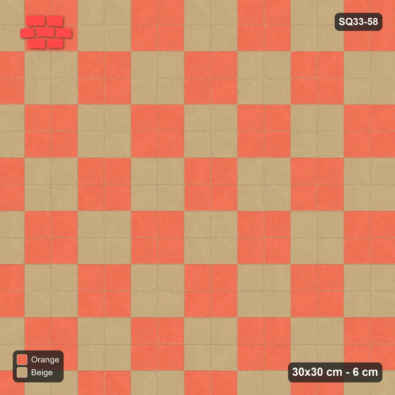 Interlock (Pasco) 30x30 cm · SQ33-58 · Large Checker · Top view Interlock (Pasco) 30x30 cm · SQ33-58 · Large Checker · Top view