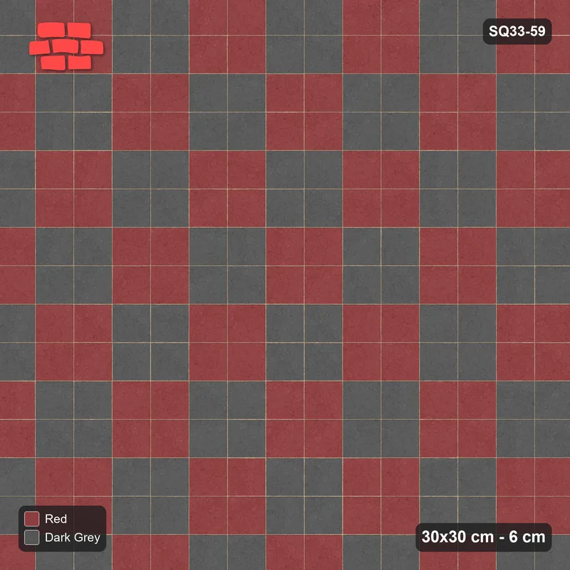 Interlock (Pasco) 30x30 cm · SQ33-59 · Large Checker · Top view Interlock (Pasco) 30x30 cm · SQ33-59 · Large Checker · Top view