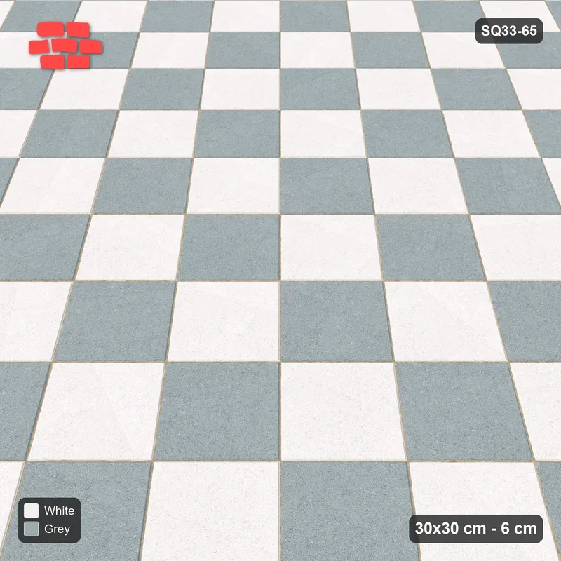 Interlock (Pasco) 30x30 cm · SQ33-65 · Diagonal Checkerboard · Side view Interlock (Pasco) 30x30 cm · SQ33-65 · Diagonal Checkerboard · Side view