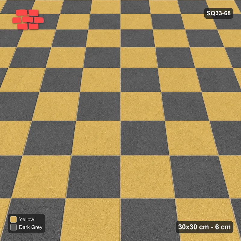 Interlock (Pasco) 30x30 cm · SQ33-68 · Diagonal Checkerboard · Side view Interlock (Pasco) 30x30 cm · SQ33-68 · Diagonal Checkerboard · Side view