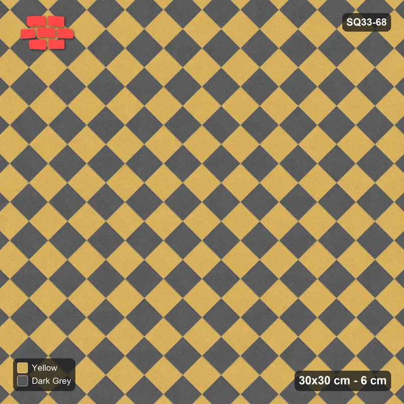 Interlock (Pasco) 30x30 cm · SQ33-68 · Diagonal Checkerboard · Top view Interlock (Pasco) 30x30 cm · SQ33-68 · Diagonal Checkerboard · Top view