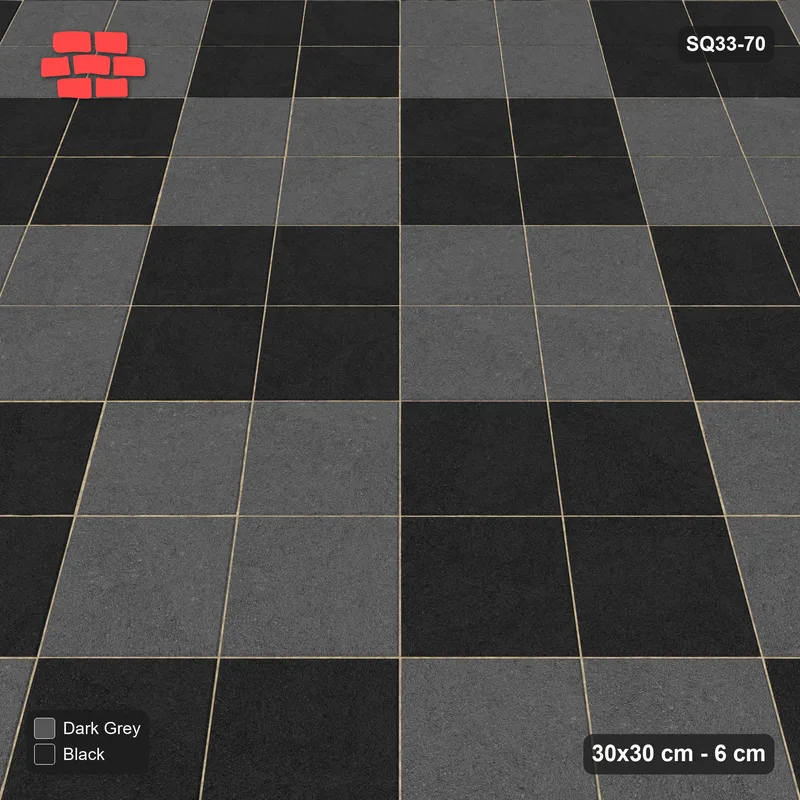 Interlock (Pasco) 30x30 cm · SQ33-70 · Large Diagonal Checker · Side view Interlock (Pasco) 30x30 cm · SQ33-70 · Large Diagonal Checker · Side view
