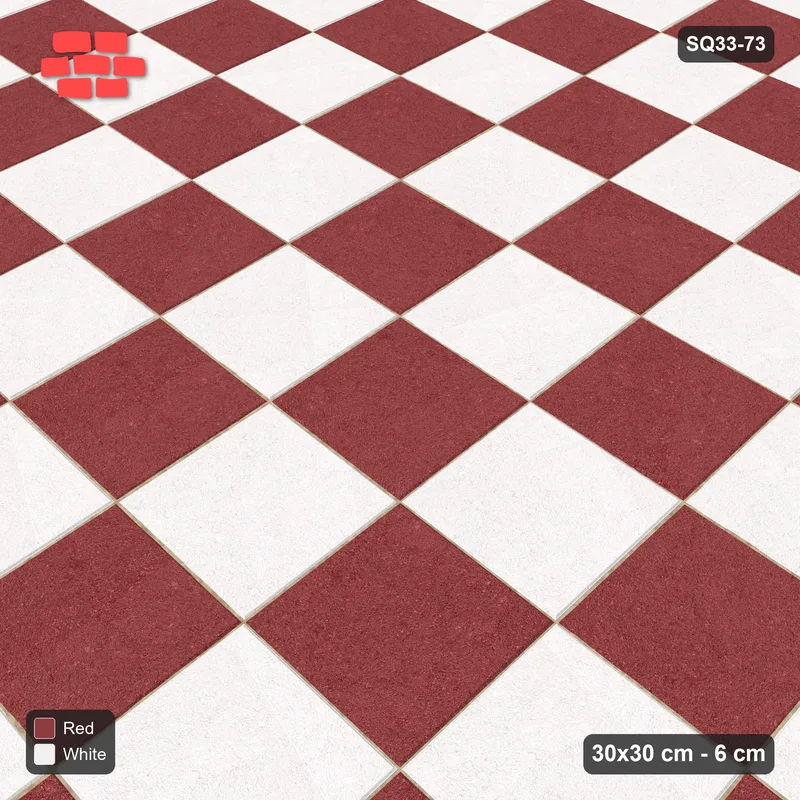 Interlock (Pasco) 30x30 cm · SQ33-73 · Checkerboard in Kerb Frame · Side view Interlock (Pasco) 30x30 cm · SQ33-73 · Checkerboard in Kerb Frame · Side view