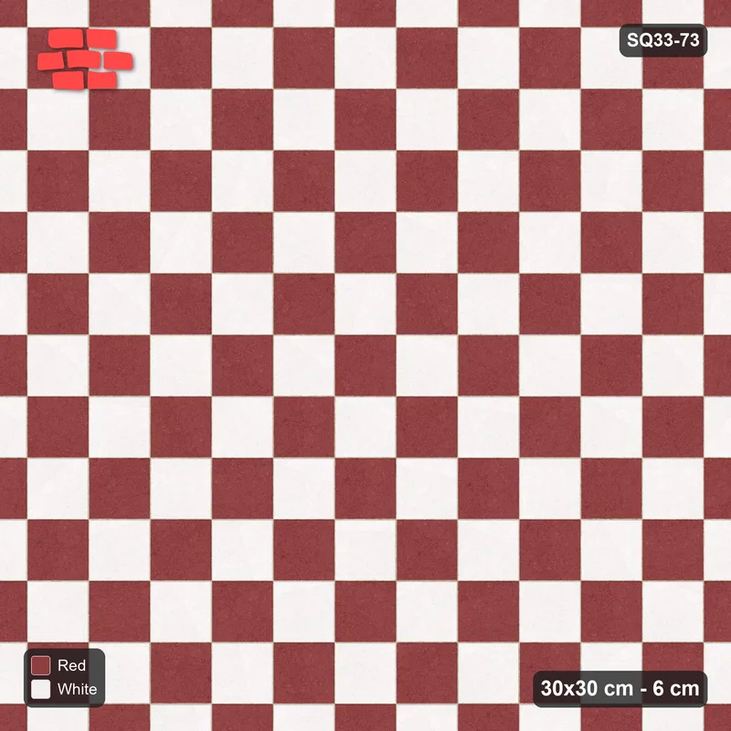 Interlock (Pasco) 30x30 cm · SQ33-73 · Checkerboard in Kerb Frame · Top view Interlock (Pasco) 30x30 cm · SQ33-73 · Checkerboard in Kerb Frame · Top view