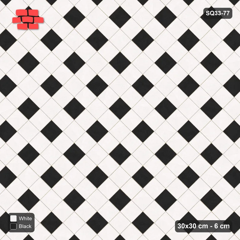 Interlock (Pasco) 30x30 cm · SQ33-77 · Harlequin Diamonds · Top view Interlock (Pasco) 30x30 cm · SQ33-77 · Harlequin Diamonds · Top view
