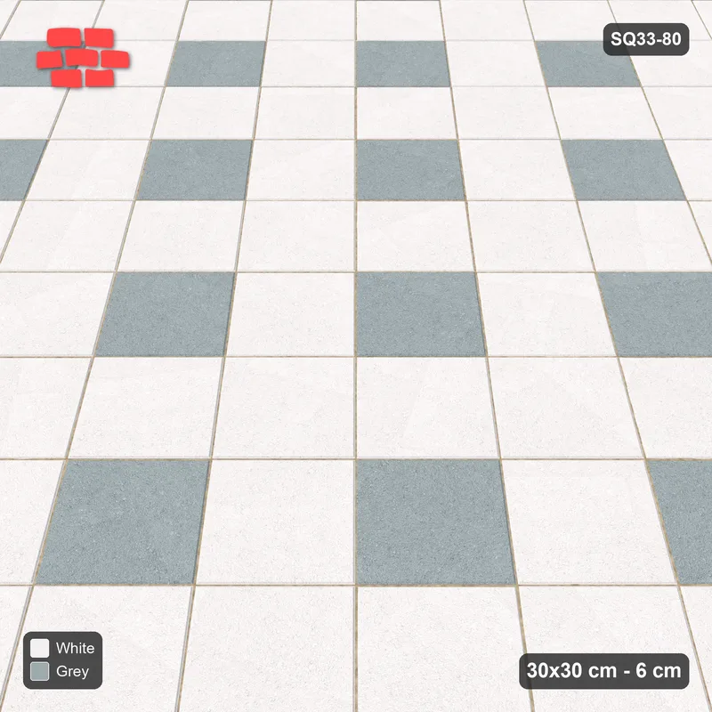 Interlock (Pasco) 30x30 cm · SQ33-80 · Harlequin Diamonds · Side view Interlock (Pasco) 30x30 cm · SQ33-80 · Harlequin Diamonds · Side view