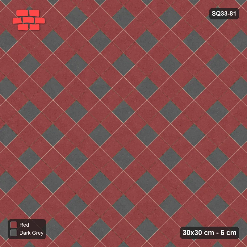 Interlock (Pasco) 30x30 cm · SQ33-81 · Harlequin Diamonds · Top view Interlock (Pasco) 30x30 cm · SQ33-81 · Harlequin Diamonds · Top view