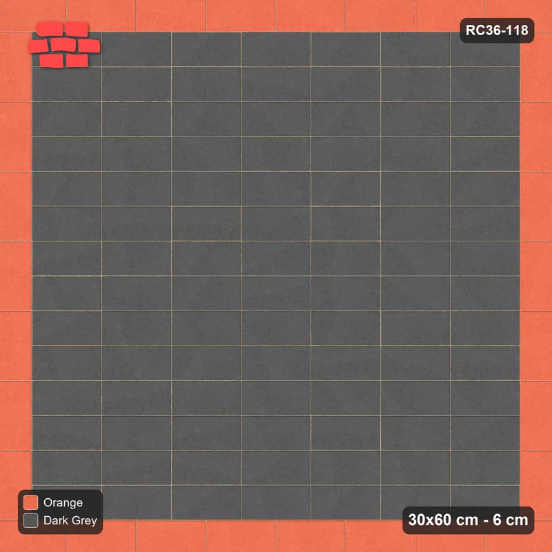Interlock (Pasco) 30x60 cm · RC36-118 · Framed Weave Field · Top view