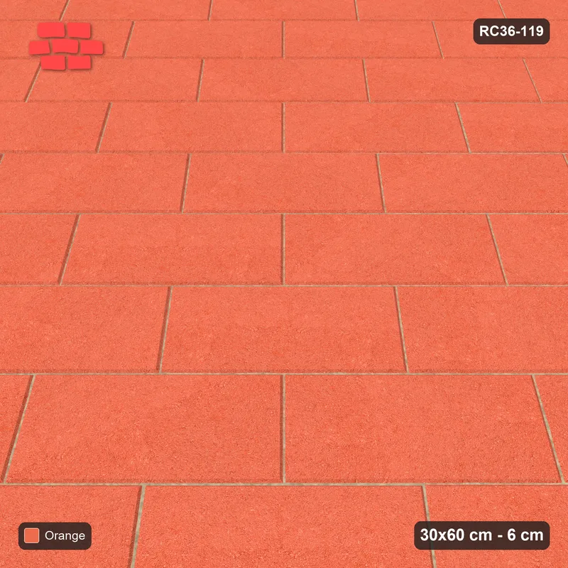 Interlock (Pasco) 30x60 cm · RC36-119 · Diagonal Running Bond, Single Tone · Side view