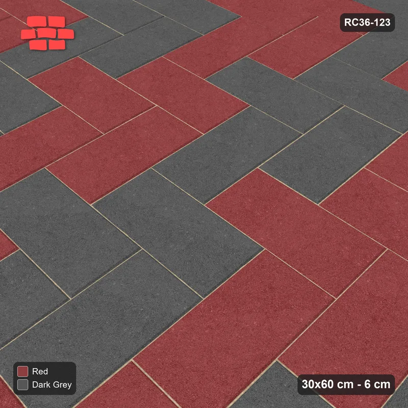 Interlock (Pasco) 30x60 cm · RC36-123 · Herringbone 90, Zigzag Stripes · Side view
