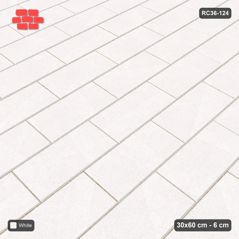 Interlock (Pasco) 30x60 cm · RC36-124 · Vertical Running Bond 1/2, Single Tone · Side view